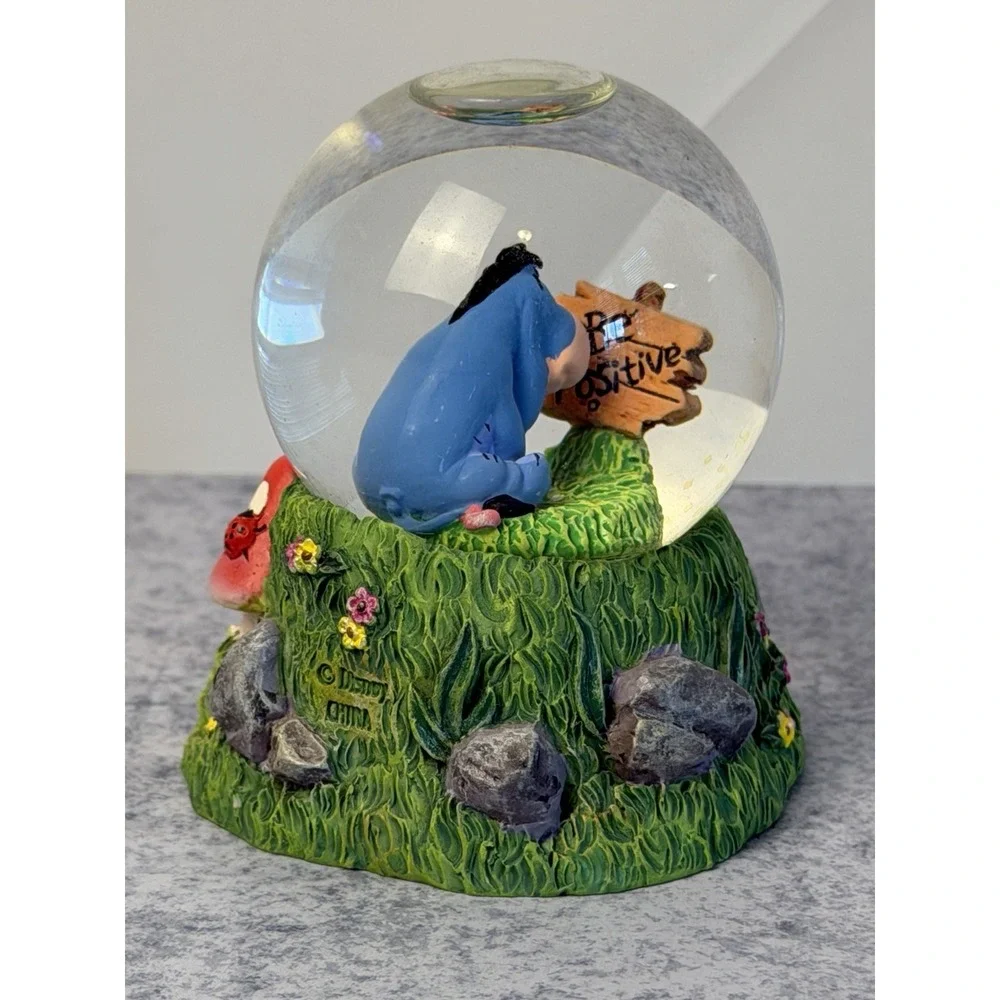 EEYORE Disney MINI SNOW GLOBE • Be Positive • Winnie The Pooh 2.8